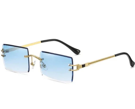 Crystal Faceted Small Square Sunglasses - Viexta