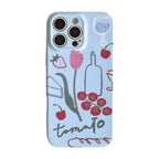 Art-style Tomato Illustration iPhone Case - Viexta