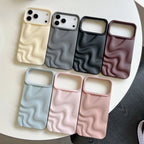 Creative Versatile Solid Color Irregular Wave Pattern iPhone Case - Viexta