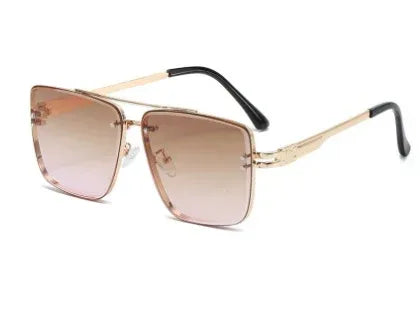 Metal Double Beam Sunglasses - Viexta
