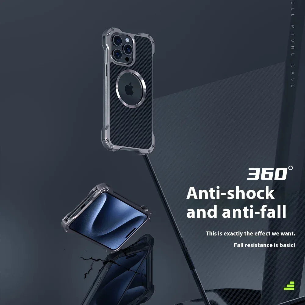 Metal Hollow Drop-resistant Protective Cover for IPhone - Viexta