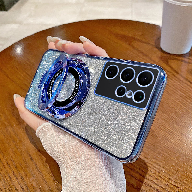 electroplating-phone-case-magnetic-bracket-samsung-gradient-case