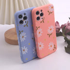 Printed Straight Edge Liquid Silicone iPhone Case - Viexta