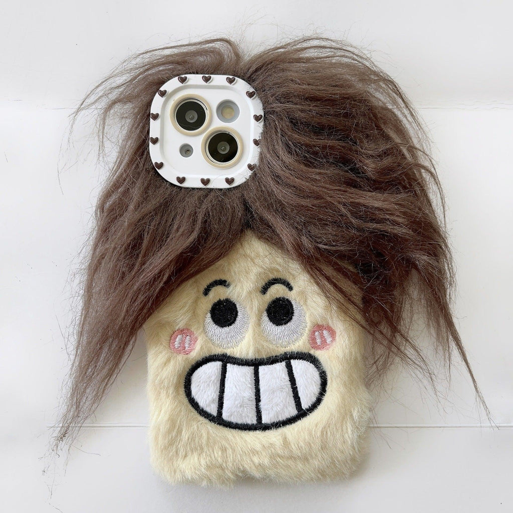 plush-long-hair-smirk-boy-iphone-case - Viexta