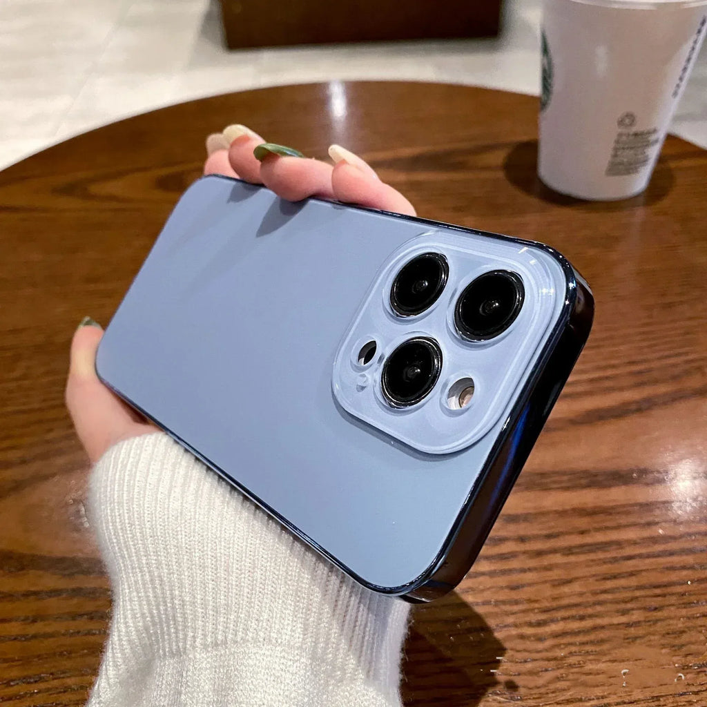Electroplated Tpu Frosted Acrylic iPhone Case - Viexta