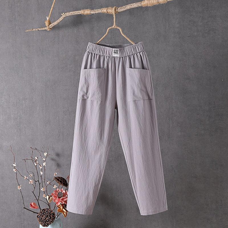 Cotton And Linen Casual Pants - Viexta