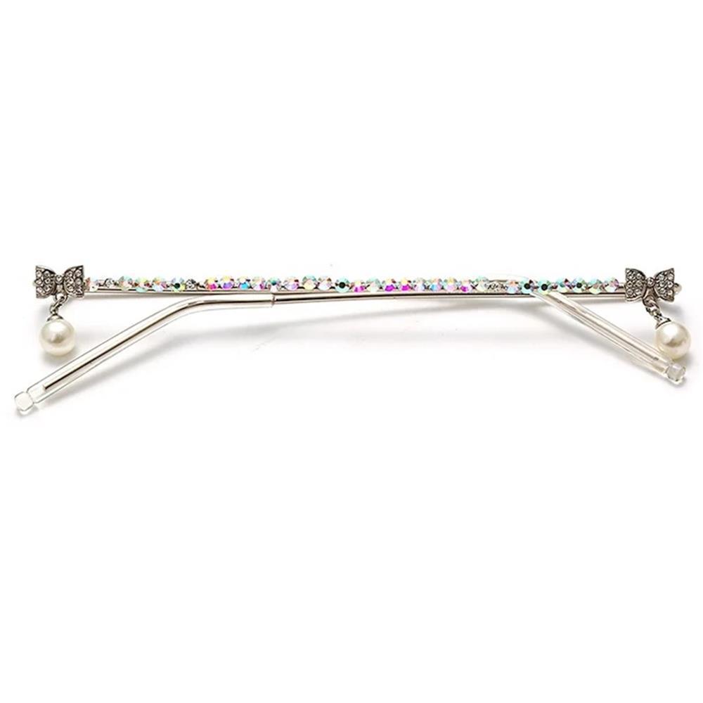 Lensless Rhinestone Colored Glasses Frame
