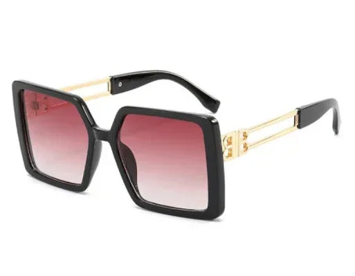 Large Frame Sunglasses With Metal Legs - Viexta