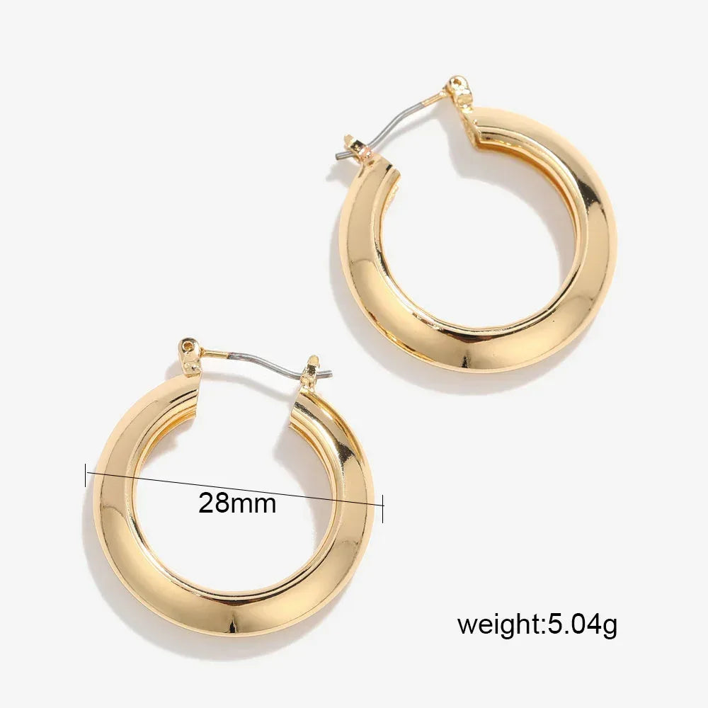 18k INS Net Red Popular Hoops - Viexta