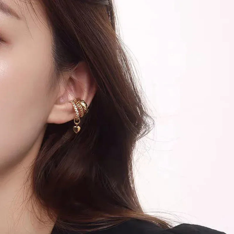 Hearts Retro Ear Clip - Viexta