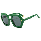 Irregular Personality Hexagonal Rivet Sunglasses - Viexta