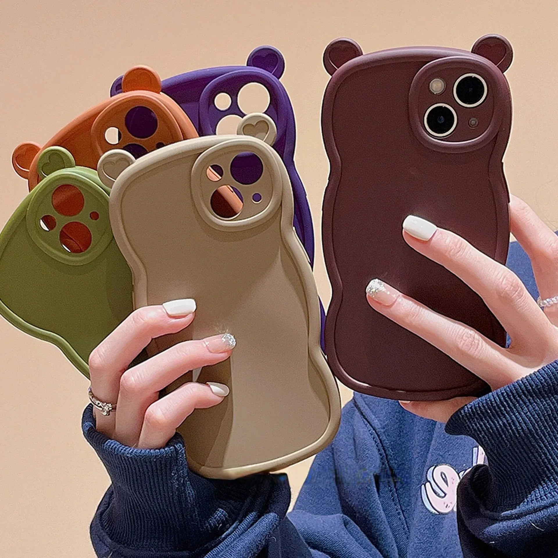 Solid Bear Ear Retro iPhone Case - Viexta