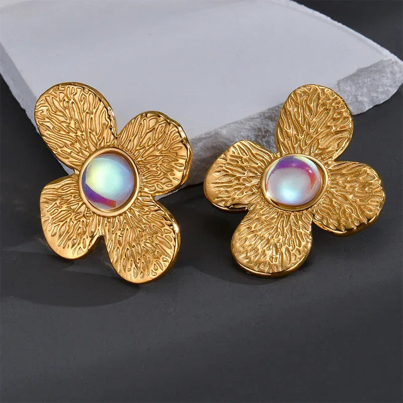 Irregular Flower Earrings - Viexta