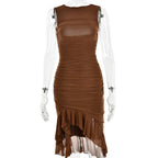 Summer Slim Skinny Sleeveless Dress - Viexta