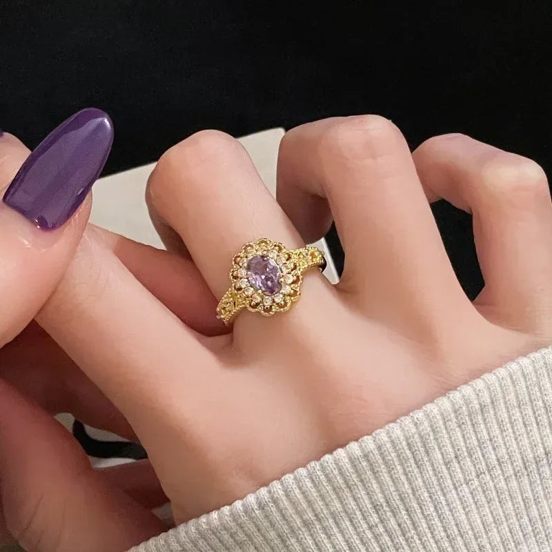 Nine Purple Colored Ring - Viexta