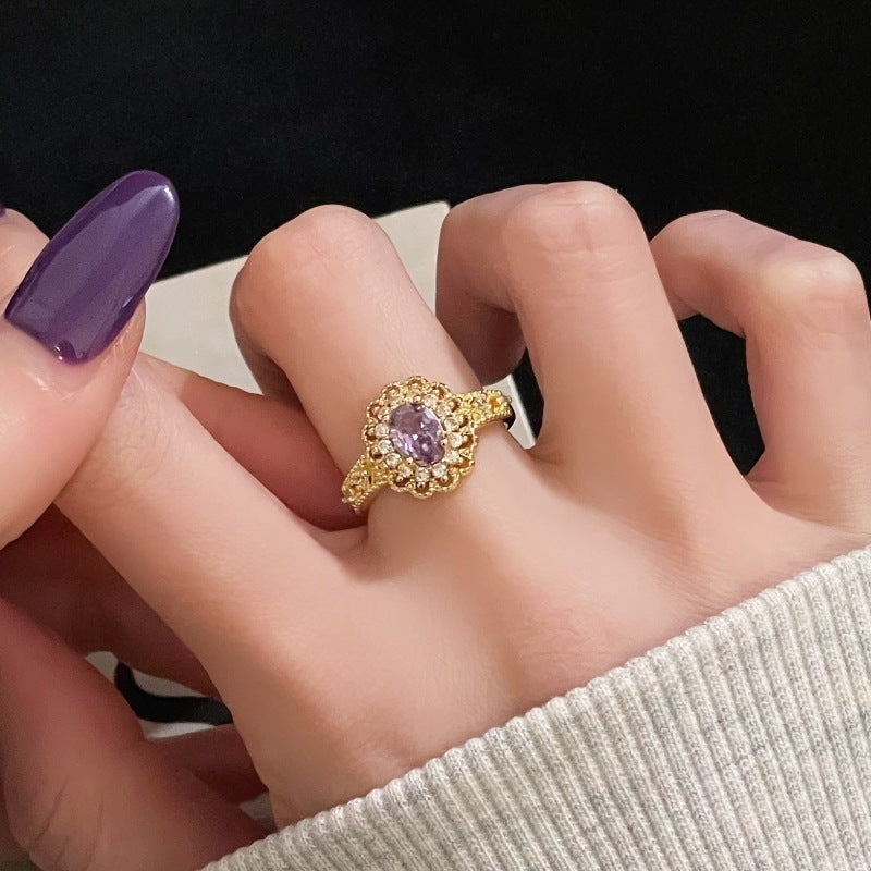 Nine Purple Colored Ring