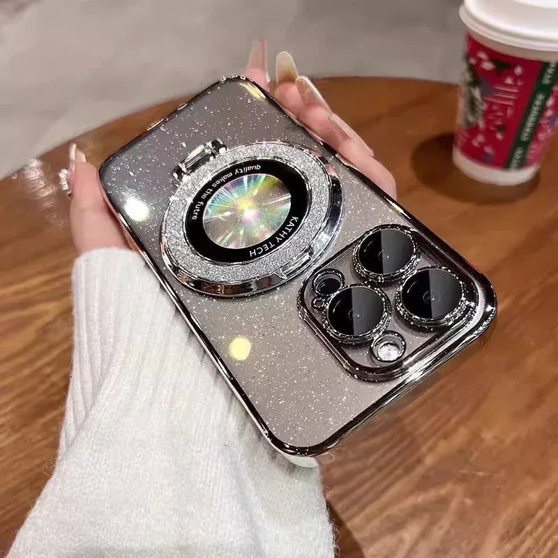 Magnetic Bracket Starry Sky With Lens Protector iPhone case - Viexta