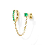 S925 Sterling Silver Single Row Studded Earring - Viexta