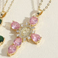 Cross Jesus Portrait Pendant Necklace - Viexta