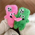Funny Sticking Tongue Out Cartoon Plush iPhone Case - Viexta