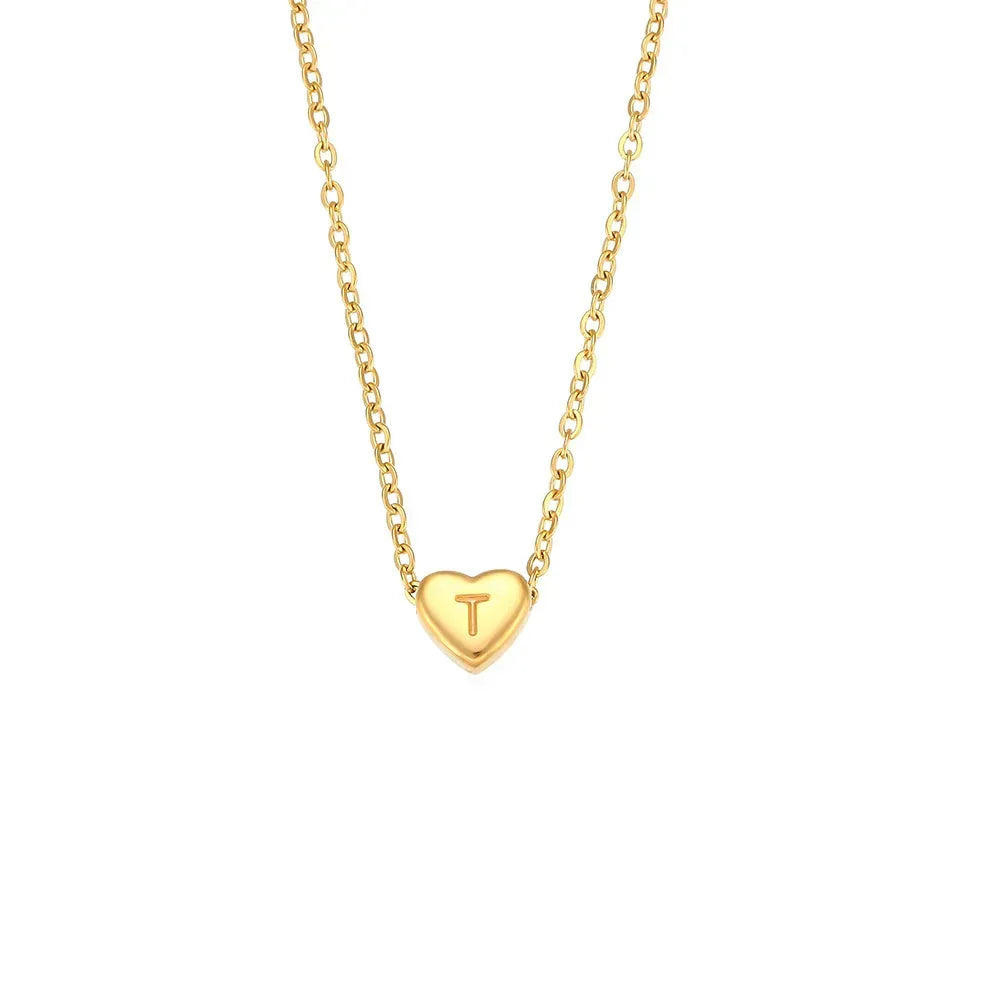 18k-heart-initial-gold-necklace - Viexta