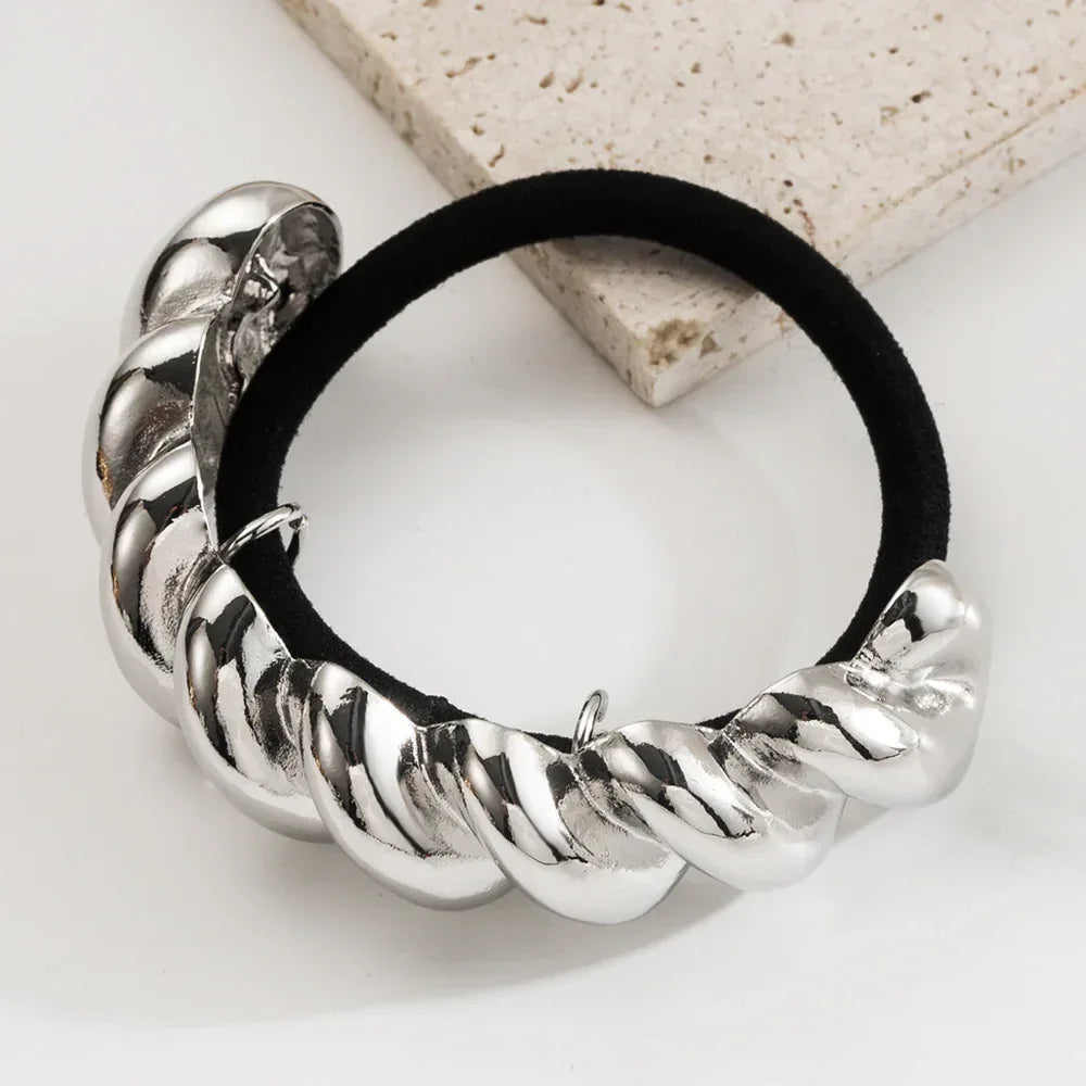 Temperamental Cold Style Metal Twist Hair Accessories - Viexta