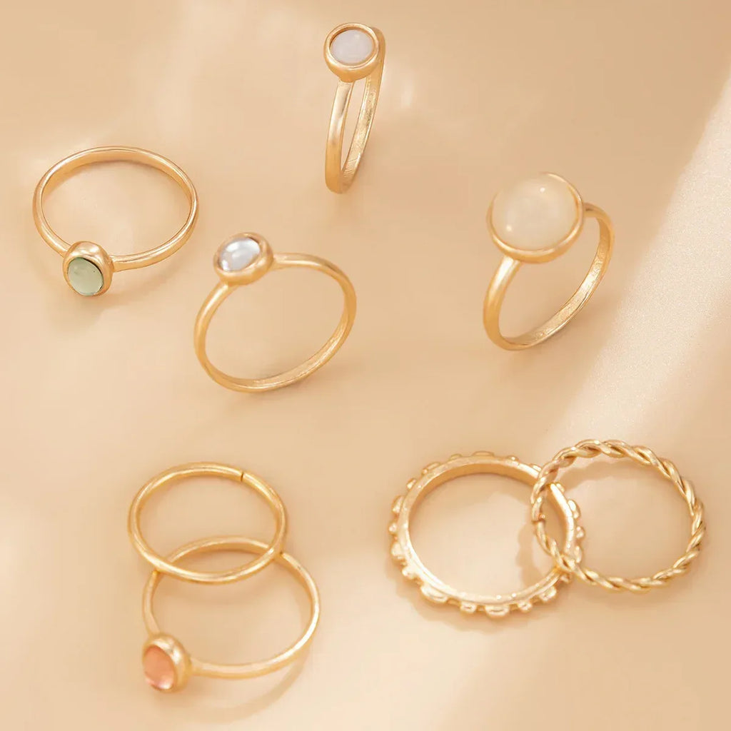 Set of Twist Hollow Ring - Viexta