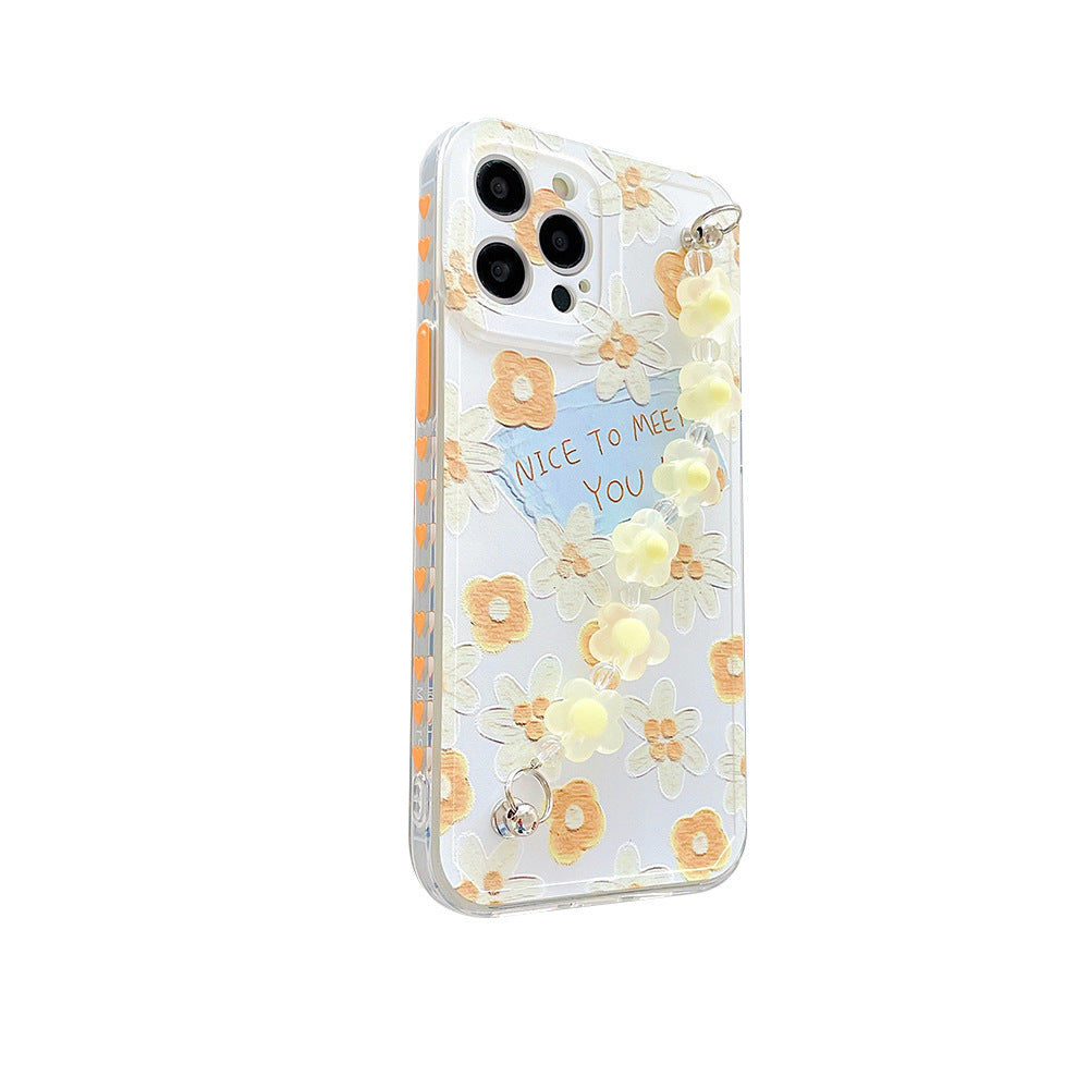 Small Yellow Flower Chain iPhone Case