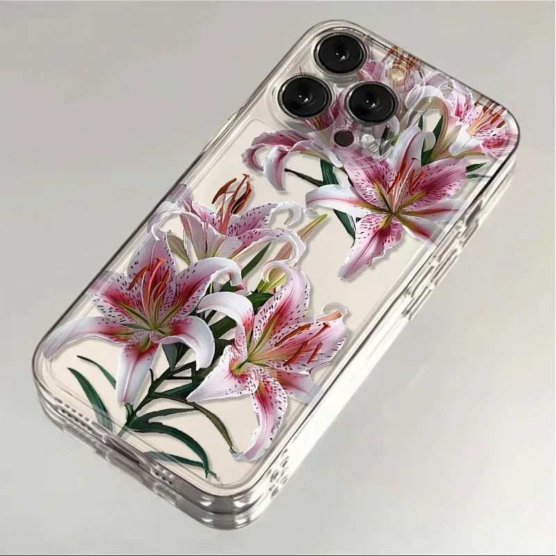 Versatile Flower Transparent TPU iPhone Case - Viexta