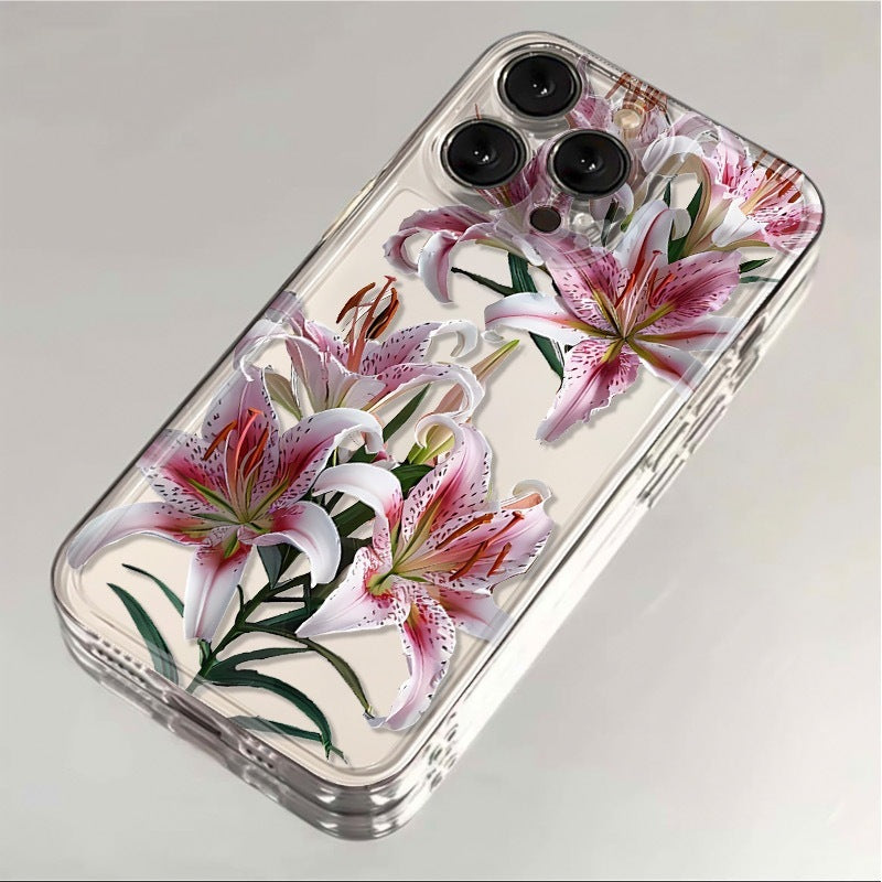 Versatile Flower Transparent TPU iPhone Case