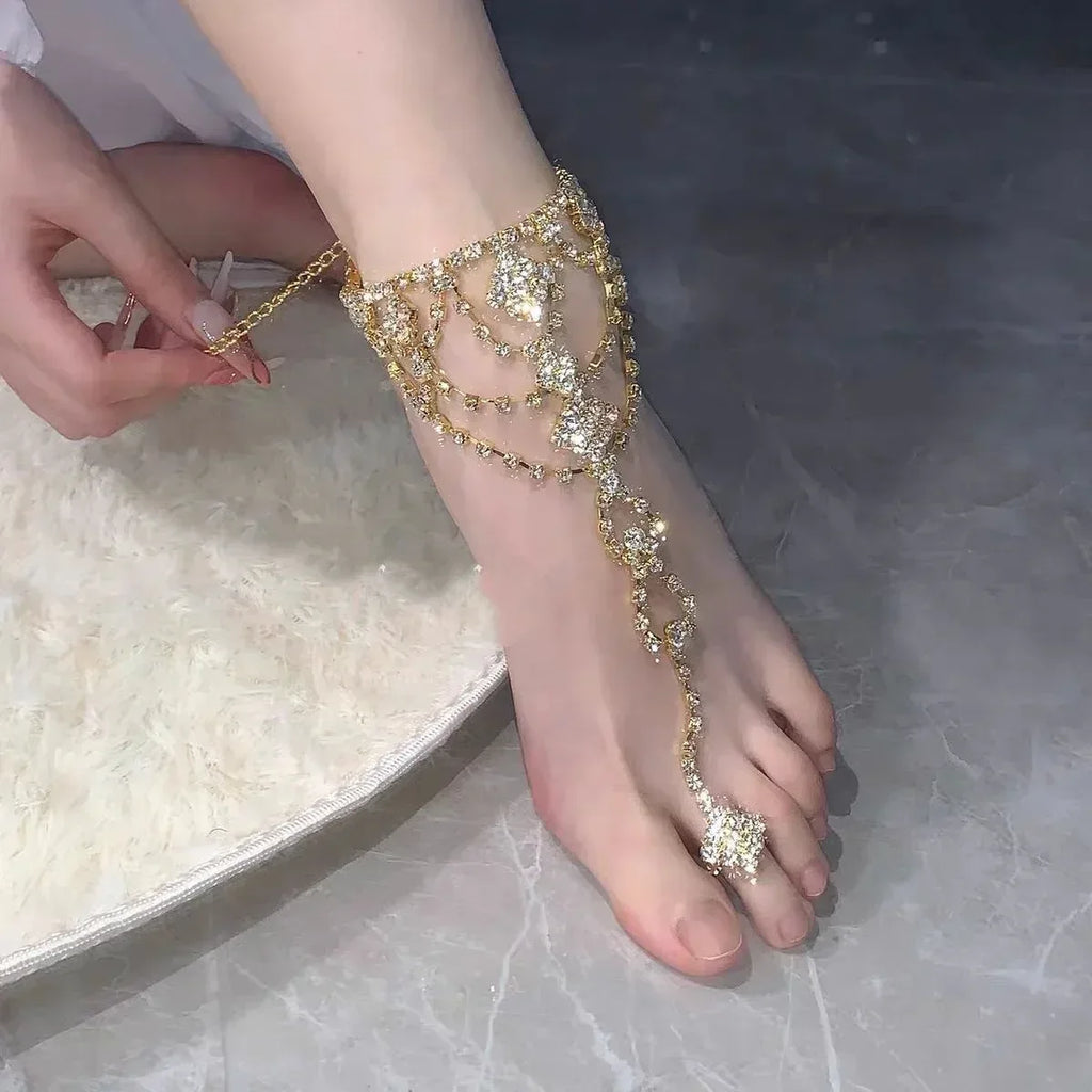 retro-multi-layer-tassel-anklet - Viexta