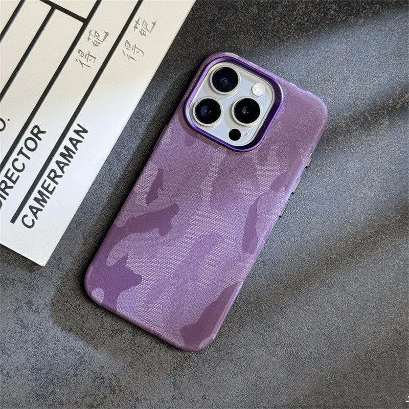Camouflage Leather Magnetic iPhone Case - Viexta