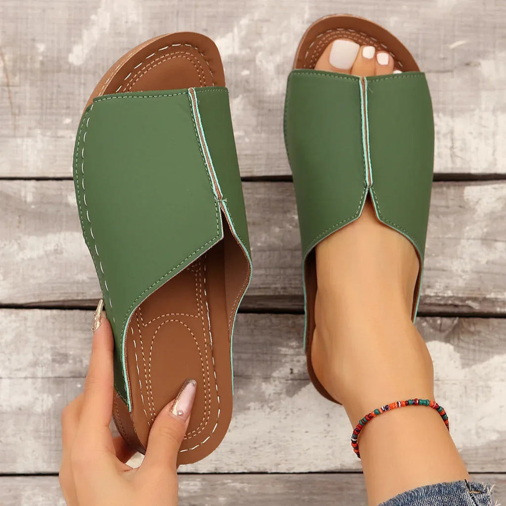 Fashion Solid Wedges Summer Casual Sandals - Viexta