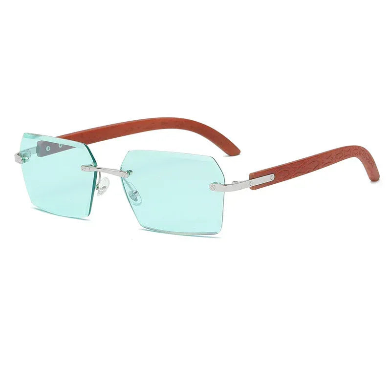 vintage-wood-grain-temples-cut-edge-sunglasses - Viexta