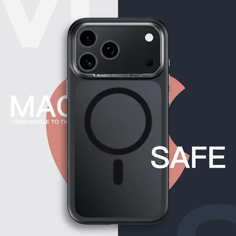 Frosted Magnetic Button Anti-fall Shell iPhone Case - Viexta