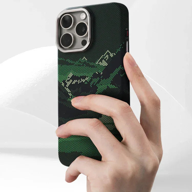 Magnetic Carbon Fiber Kevlar Texture iPhone Case - Viexta