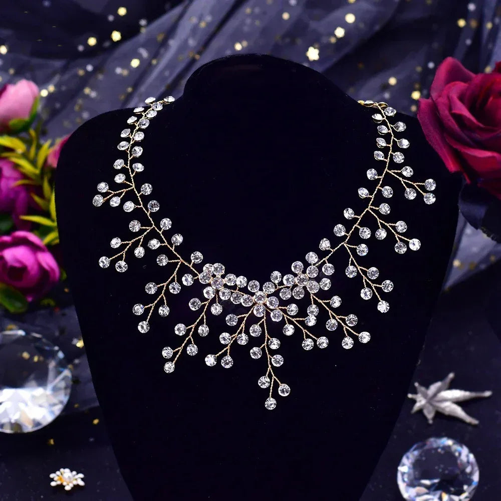 Tassel Rhinestone Necklace - Viexta