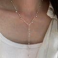 S925 Sterling Silver Beanie Tassel Long Flow Necklace - Viexta