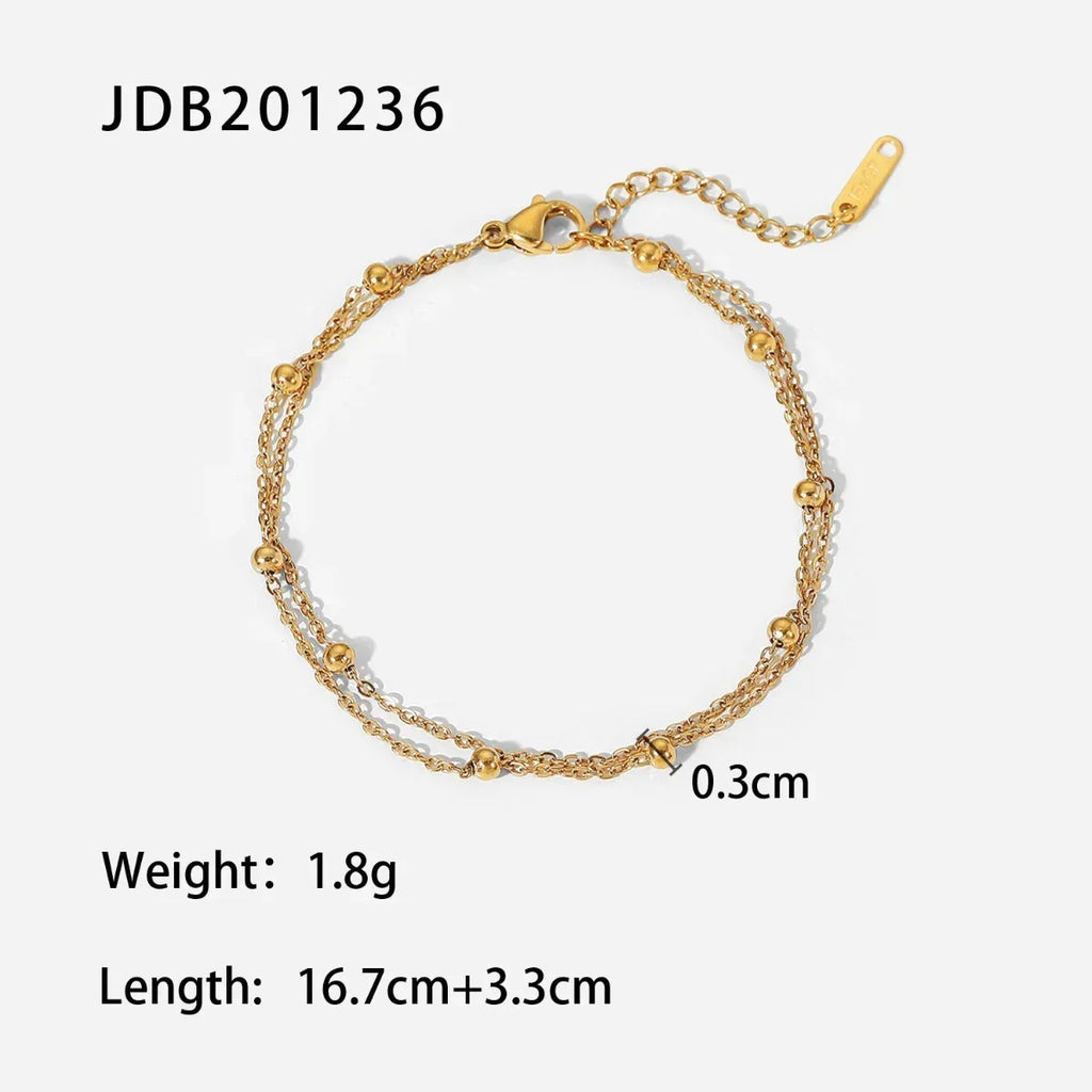Stainless Steel Beaded Bracelet - Viexta