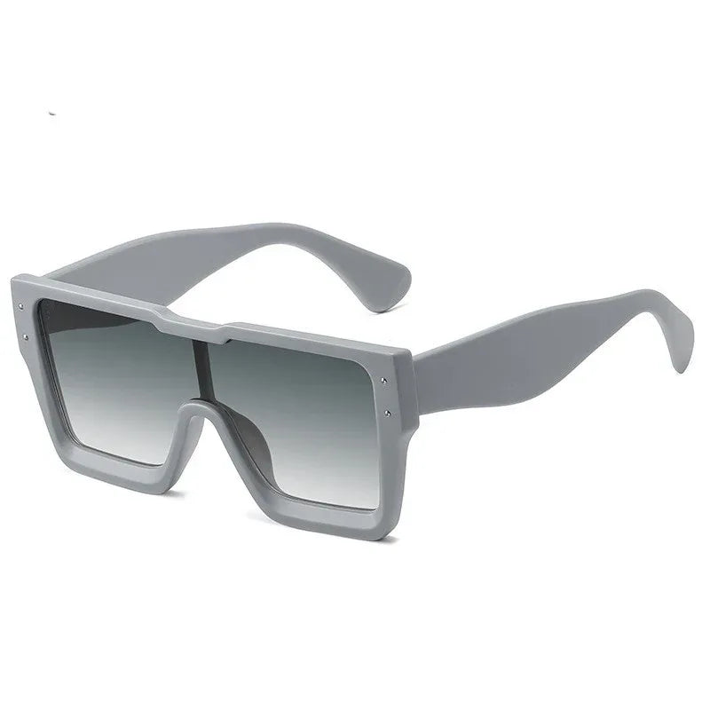 Large-frame One-piece Square-frame Sunglasses - Viexta