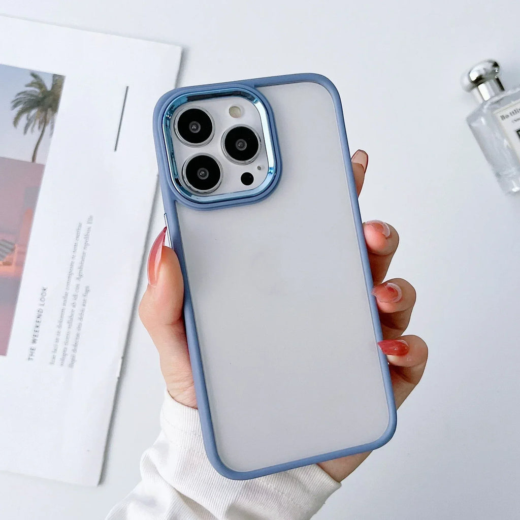Electroplated Transparent Frosted iPhone Case - Viexta