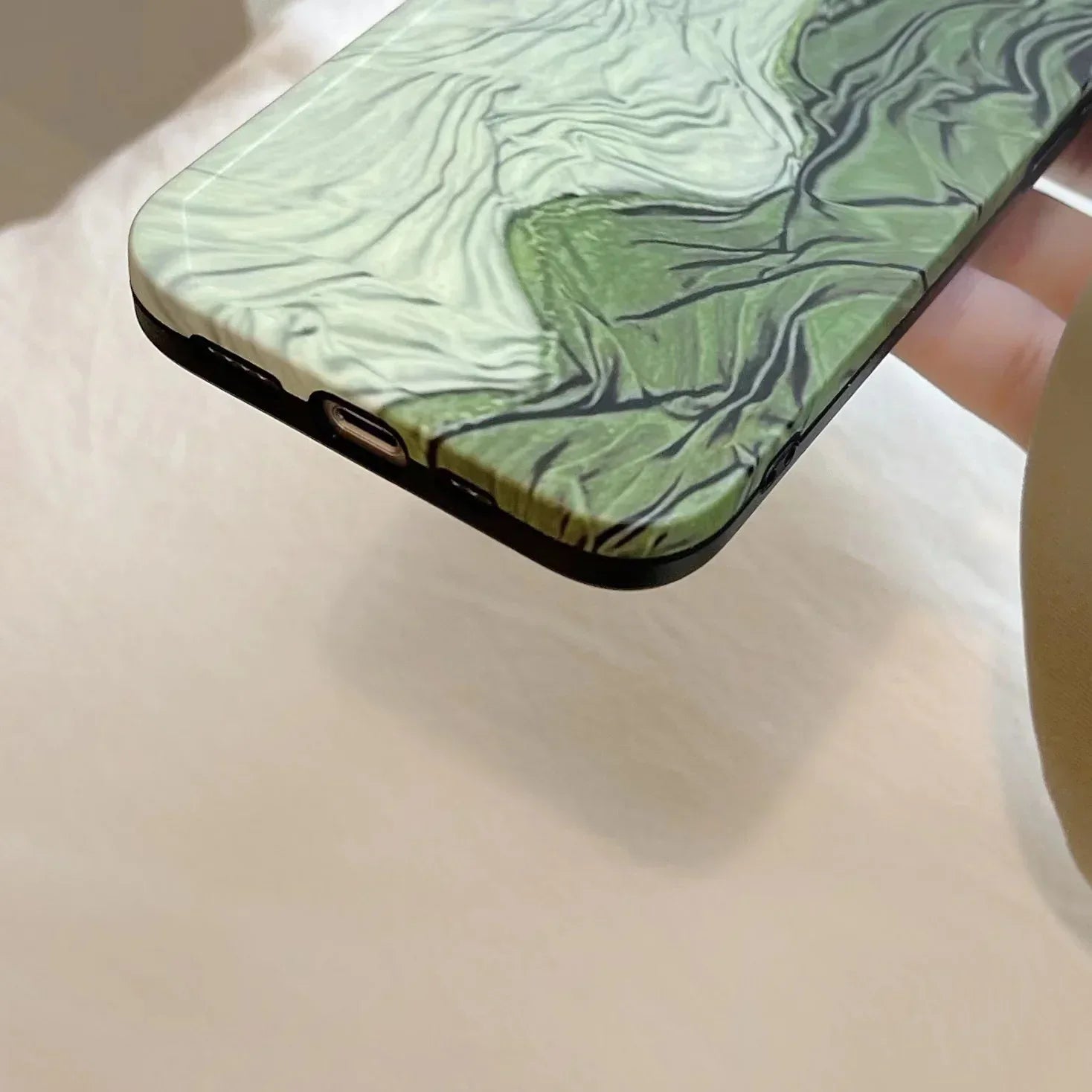Pleated Green Stitching iPhone Case - Viexta