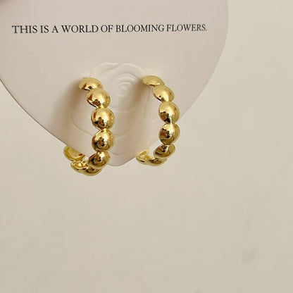 Retro Hong Kong Golden Versatile Earrings