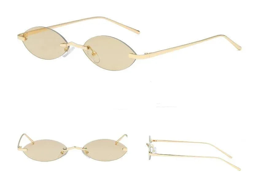 Elliptical metal sunglasses - Viexta