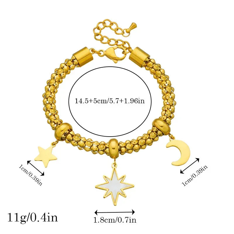 Retro Stainless Steel Star Bracelet - Viexta