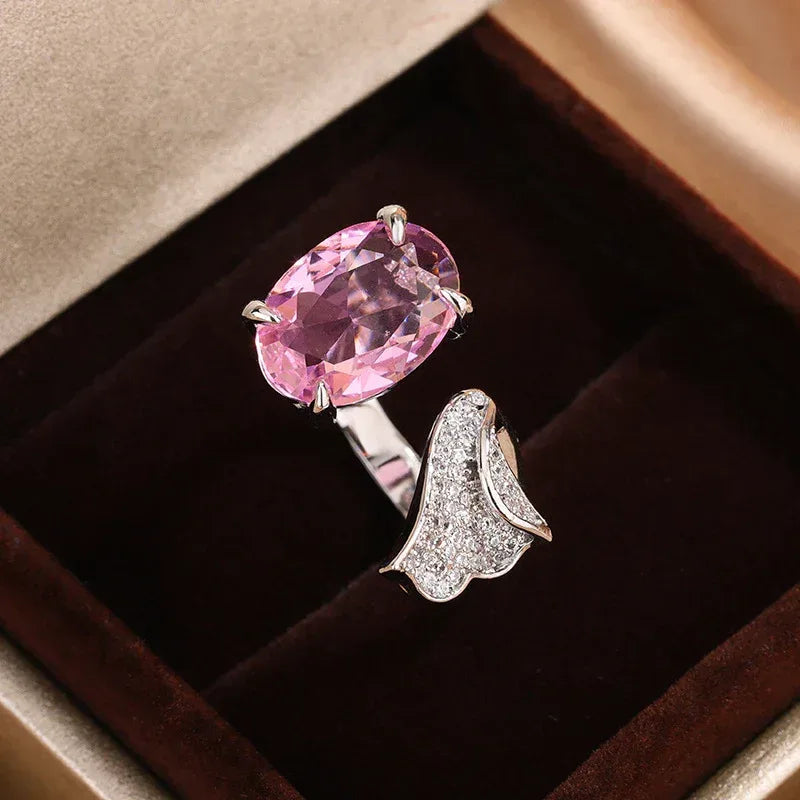 Tan Sang Blue Water Drop Pear Ring - Viexta