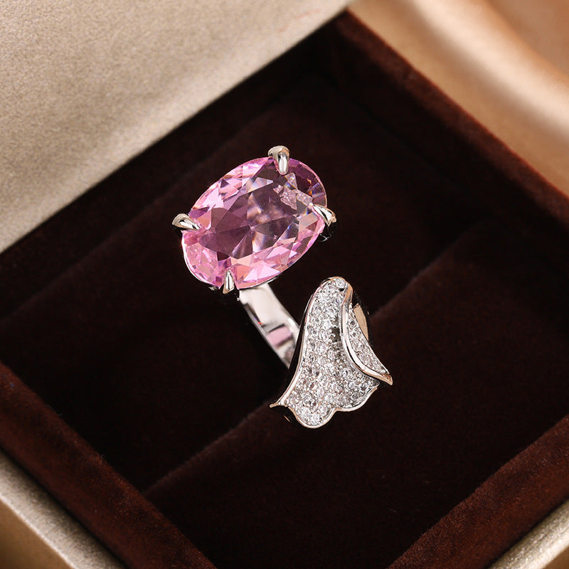 Tan Sang Blue Water Drop Pear Ring