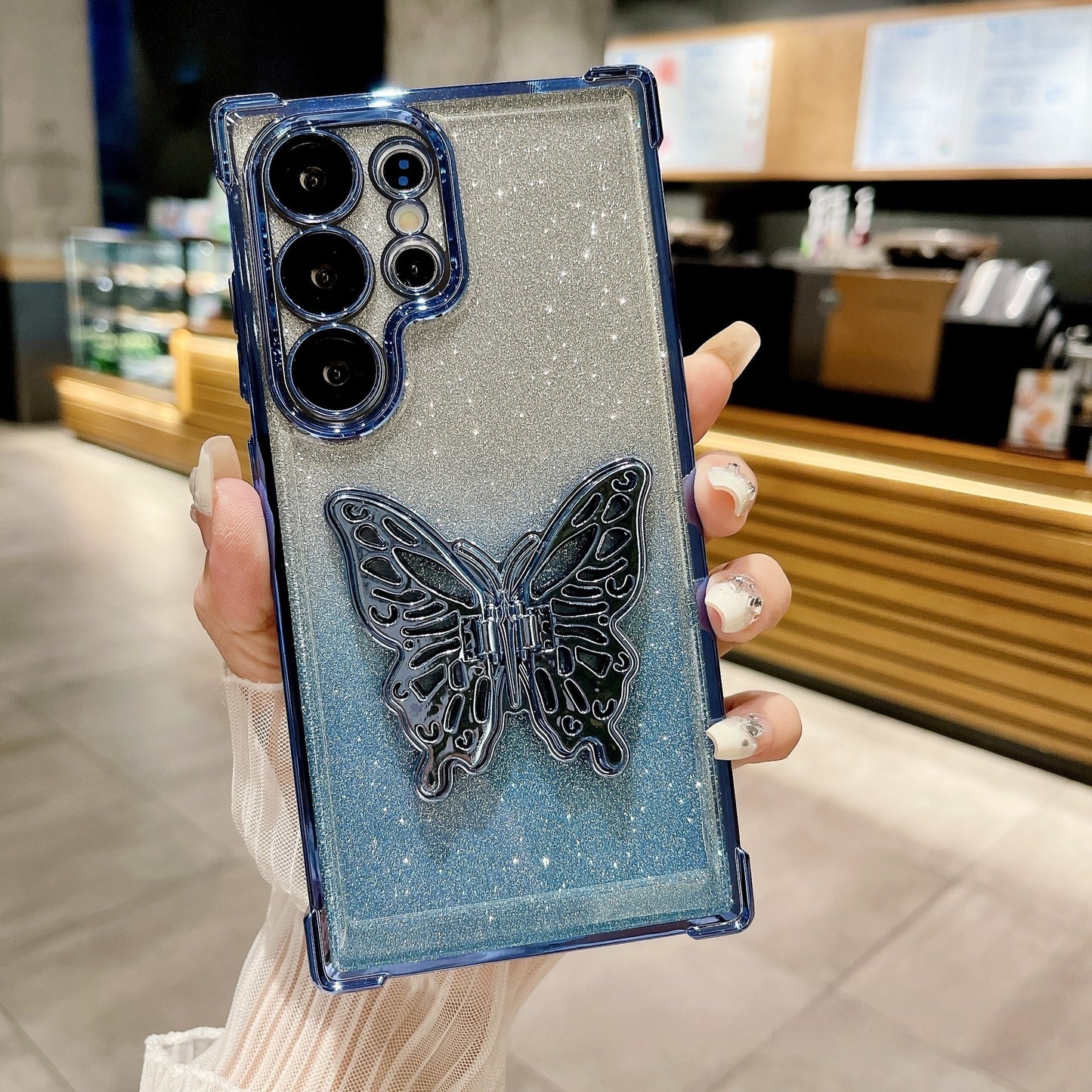 Anti Drop Butterfly Stand iPhone Case