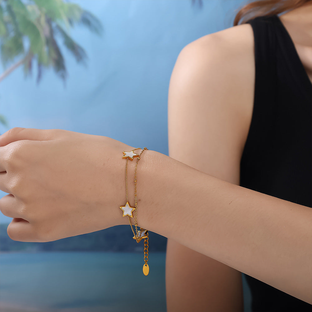 Double Layer Star Bracelet
