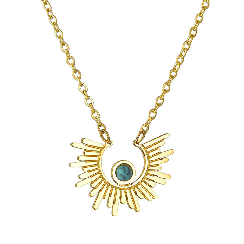 Sun Flower Stainless Steel Necklace